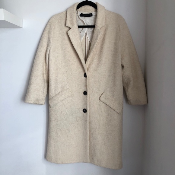 Zara Cream Coat - Picture 5 of 9